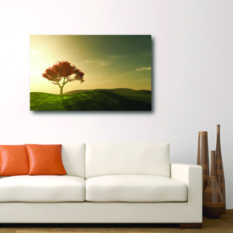 Πίνακας σε καμβά με Τοπία Δέντρο σε λόφο